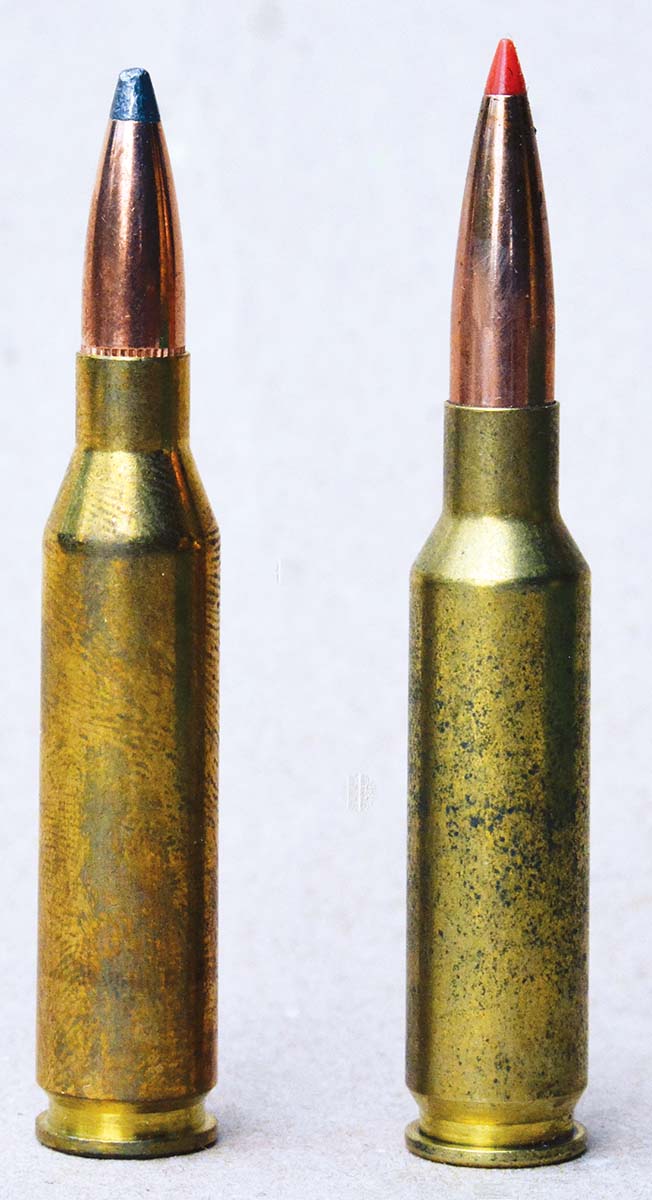 The 260 Remington (left) influenced the development of the 6.5 Creedmoor (right).